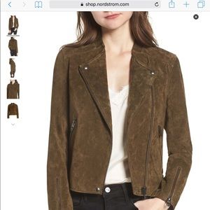 BlankNYC Suede Moto Jacket- color Bank Roll